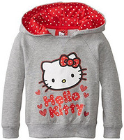 Hello Kitty Fleece Pullover Hood with Polka Dots 女童连帽抓绒外套 