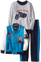 Boys Rock 男童 3 件式校队系列 羊毛套装