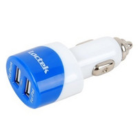 移动端16点：Loctek 乐歌 I-CAR01BL ipad,iphone4双USB车载充电器 蓝色