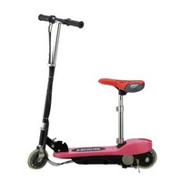 迈乔 新款电动滑板车老少皆宜 可折叠骑行车 可装卸坐垫电动车FQ08 粉色(PU轮有坐垫款)