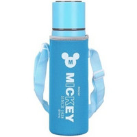 Disney 迪士尼 SM50172 精品保温杯子弹头不锈钢带杯套运动杯 500ML 蓝色