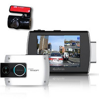 Softman R301DLC 行车记录仪(白色，前后摄像头，韩国进口，3.5寸触控屏，含16G SD)