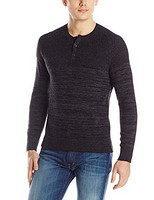 Kenneth Cole Henley Sweater 男士针织衫 深灰色
