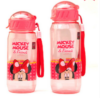 Disney 迪士尼 吸管杯 可爱卡通米奇 户外便携运动水杯宝宝防漏便携杯