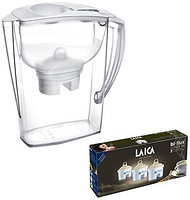 LAICA 莱卡 JA06-4S 意大利进口净水壶含特制滤芯1壶4芯自动计时免开盖 3.1L 白色
