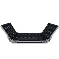 移动端：B．O．W 航世 折叠蓝牙键盘  win8安卓平板电脑 苹果 三星 小米手机通用 皮套版 黑色