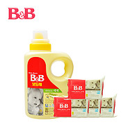 B&B 保宁 婴幼儿洗涤剂 1500ml+抗菌洗衣皂  洋槐味*4块