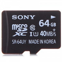 SONY 索尼 64G UHS-1 高速TF存储卡 读速可达40M/S