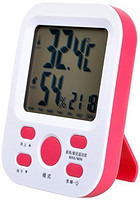 Pia 皮亚 时尚创意闹钟（带电子温湿度计、万年历）红色