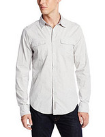 大码福利：Calvin Klein Jeans Solid Long Sleeve Woven 男款衬衫