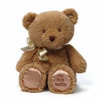 Gund My First Teddy Bear Baby Stuffed Animal 泰迪熊 10英寸（棕色、粉色）