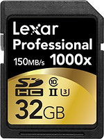 Lexar 雷卡沙 Professional 1000x 32GB SDHC UHS-II/U3 Card (150MB/s)