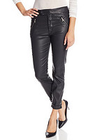 7 For All Mankind  Slant Zip Soft Pant In Coated Twill 女款仿皮紧身牛仔裤