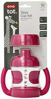 OXO Tot Sippy Cup Set with Bonus Training Lid and Removable Handles (7 oz.) 学饮杯
