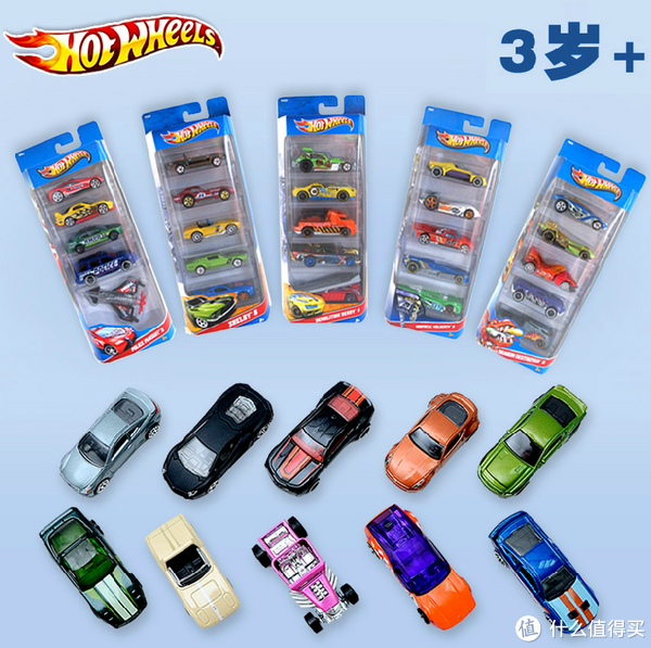 mattel 美泰 hot wheels 风火轮 1806 合金小车五辆装