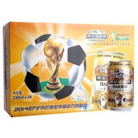 华北华东：哈尔滨 小麦王啤酒 330ml*24罐*4箱