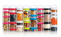 BlenderBottle GoStak Twist n' Lock Storage Jars 四层食物存储罐