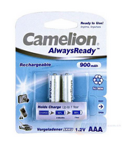 Camelion 飞狮 AlwaysReady系列低自放电7号镍氢充电电池 900mAh*2支卡装