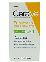 凑单品：CeraVe SPF 50 Sunscreen Face Lotion 保湿防晒霜 56g