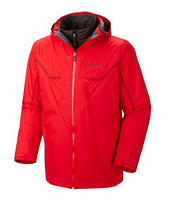 大码福利：Columbia 哥伦比亚 Sportswear Whirlibird 男士三合一冲锋衣 红色