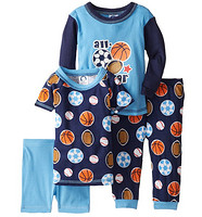 限12个月：Gerber 嘉宝 Cotton Pajamas 男童4件套纯棉睡衣