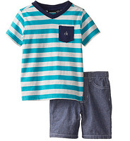 Calvin Klein Jeans Blue Stripes 男童夏装2件套