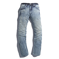 Wrangler 威格 WMR319399 男士浅蓝色磨白直筒牛仔裤