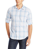 限尺码：Calvin Klein Mini X Plaid Button-Down Shirt 男士长袖格子衬衫