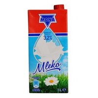 MONA 莫娜 全脂纯牛奶1L*12盒