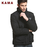 天猫双11特价预告：KAMA 卡玛 冬季男装 毛呢拼接立领休闲棉服