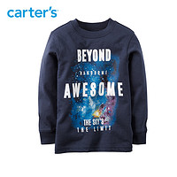 Carter's  225G178 全棉星空图案T恤 海军蓝 