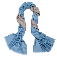 Loro Piana 羊绒和真丝材质双色围巾