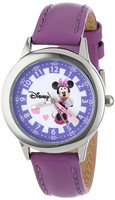 Disney 迪士尼 W000039 Minnie Mouse Time Teacher Stainless Steel Watch 儿童不锈钢手表