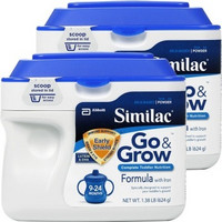 预售：Similac 美国雅培 Go&Grow 较大婴儿和幼儿配方奶粉 2段 624克*2桶