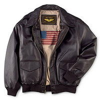 闪电特价：LANDING LEATHERS Air Force A-2 Leather Flight Bomber Jacket 男士飞行员真皮夹克