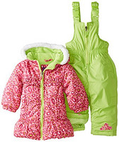 24个月尺码：pink platinum All Over Cheetah 女童滑雪服套装