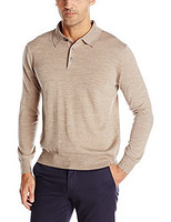 American Icon 100% Merino Wool Long Sleeve Polo Sweater 美利奴羊毛 男士POLO长袖