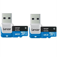Lexar 雷克沙 64GB microSDXC UHS-I 633X High-Performance Memory Card 2-Pack Bundle（128GB） 存储卡