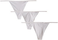 Calvin Klein Women's Three-Pack Sleek Thong Panty 女款丁字裤内裤三条装