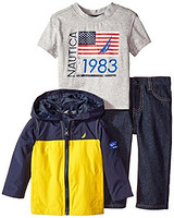 限18个月尺码：NAUTICA 诺帝卡 Shell Jacket Outerwear 男童三件套