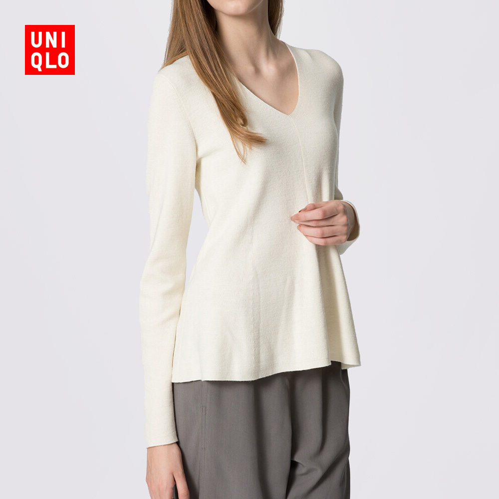 uniqlo 优衣库 lemaire 联名系列 161234 女款v领针织