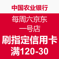 中国农业银行 每周六京东、一号店 刷指定信用