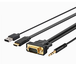 XMW 鑫魔王 HDMI 转 VGA 线带音频带供电 1