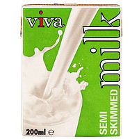VIVA韦沃 部分脱脂纯牛奶200ml*27盒