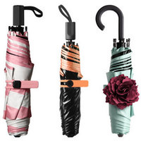 移动端：BANANA UMBRELLA 特惠3件套 超轻碳纤维遮阳伞组合(AIR金盏橙+花球千草绿+条纹珊瑚粉)