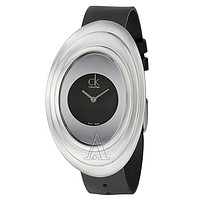 Calvin Klein K9322102 女款椭圆形盘真皮手表
