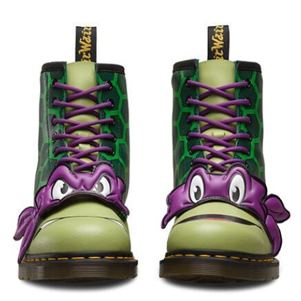 马汀博士Dr.Martens“忍者神龟”主题系列DONNIE款中性马丁靴