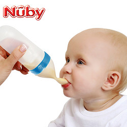 美国努比nuby米糊奶瓶婴儿硅胶挤压勺子宝宝喂
