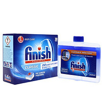 Finish 亮碟 洗碗机专用洗涤块543g(内含30块独立包装)+洗碗机机体清洁剂250ml(进口)