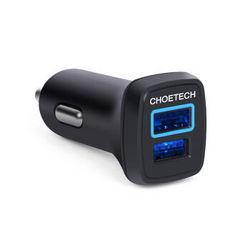 CHOETECH 第二代 QC2.0双USB车载充电器 